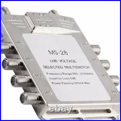 10XPortable 2in 8Out Satellite Signal Multiswitch 950-2150MHz LNB Voltage