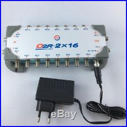 2 X 16 Satellite multiswitch for 2 satellite IF input and 16 satellite receivers
