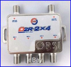 2 x 4 Satellite multiswitch for 2 satellite IF input and 4 receivers output