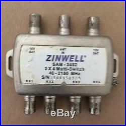 3 x 4 MultiSwitch Diplexer Signal Separator Satellite Cable TV Zinwell