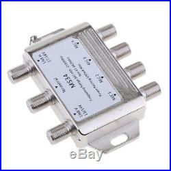 3X4 Multi Switch LNB Satellite FTA 4 Output Combiner LNBF Dish MS34 Silver