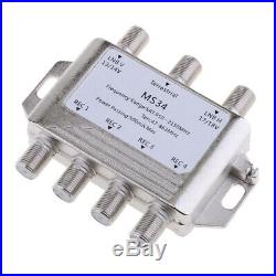 3X4 Multi Switch LNB Satellite FTA 4 Output Combiner LNBF Dish MS34 Silver