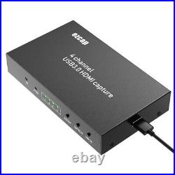 4 Channel HDMI Video Capture Device USB3.0 1080P 60 Video Record and Live Stream