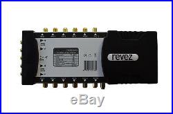 5x12 Revez Pro Series Satellite & Terrestrial Multiswitch Gold Connectors