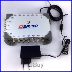 5x12 Satellite multiswitch for 4 satellite IF and 1 terrestrial TV, 12 receivers