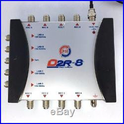 5x8 Satellite multiswitch for 4 satellite IF and 1 terrestrial TV, 8 receivers