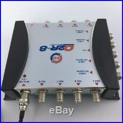 5x8 Satellite multiswitch for 4 satellite IF and 1 terrestrial TV, 8 receivers