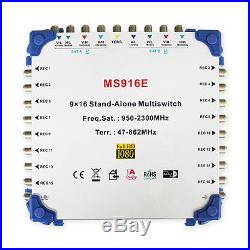 9x16 Satellite Terrestrial Multiswitch for 16 subscriber Receivers