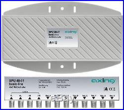 Axing SPU 48-01 4-in-8 Outdoor Satellite MultiSwitch for connection to a Quat