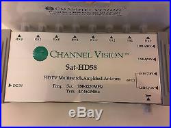 Channel Vision SAT-HD58 5 In 8 Out HDTV Multiswitch Amplified Antenna/Satellite