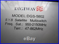 DIGIWAV DGS-5802 5X8 Satellite Multiswitch/ freq, Sat950-2150mhz/ terr47-862m