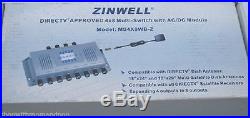 DIRECTV SHAW NEW ZINWELL 4X8 POWERED SATELLITE MULTI-DISH SWITCH With POWER SUPPLY