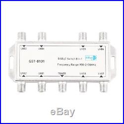 DS81 8 in 1 Satellite Signal DiSEqC Switch LNB Receiver Multiswitch