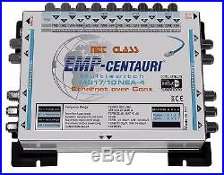 Ethernet over Coax multiswitch, COMPLETE SYSTEM for 4 satellites, 10 users, 1Gbps