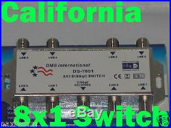 FTA 8x1 DiSEqC Switch 8 in 1 Satellite LNB Receiver MultiSwitch LNBF Dish