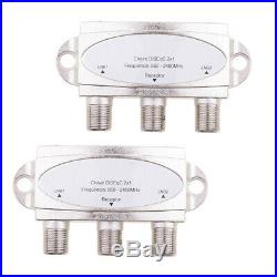 FTA Switch 2X1 DiSEqC Satellite Dish for FTA Receiver Multi LNB LNBF White