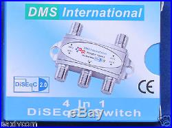 FTA Switch 4X1 DiSEqC Satellite Dish for FTA Receiver 4 in 1 Multi LNB LNBF