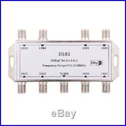 FTA Switch 8X1 DiSEqC Satellite Dish for FTA Receiver 8 in 1 Multi LNB LNBF