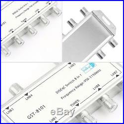 GST-8101 8 in 1 Satellite Signal DiSEqC Switch LNB Receiver Multiswitch FE
