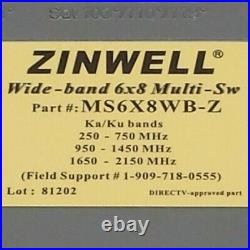 LOT OF 4 ZINWELL WAVE-BAND 6x8 MULTI SWITCH MS6X8WB-Z (mc544)