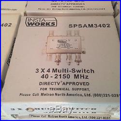 Lot 89 Insta Works 3X4 DirecTV Satellite Switch Multiswitch SPSAM3402 3 x 4 mult