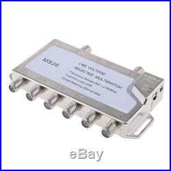 Multi Switch LNB Satellite FTA 6 Outputs Combiner LNBF Dish JS-MS26 Silver
