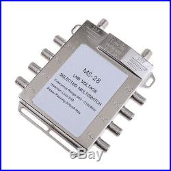 Multi Switch LNB Satellite FTA 8 Output Combiner LNBF Dish JS-MS28 Silver
