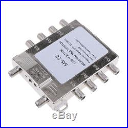 Multi Switch LNB Satellite FTA 8 Outputs Combiner LNBF Dish JS-MS28(Silver)