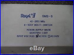 NEW other Regal 8-way Multi-Switch SMS-8 AC 120v A/V CATV 40-2150 mhz satellite