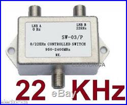 New 22khz 22 Khz Tone Burst Fta Satellite Tv Multi-switch / 2x1 22k Hd Sw22