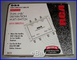 New In Box Rca 4 Way Port Satellite Distribution Multiswitch Sat Switch D6520