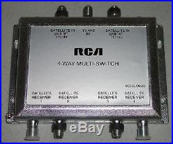 New In Box Rca 4 Way Port Satellite Distribution Multiswitch Sat Switch D6520