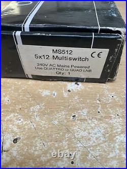 Optima MS512 Satellite Multiswitch With LTE 4G Filter 5in12out Masthead PSU