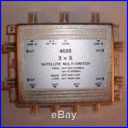 Philmore Satellite Multi-Switch, 3 Inputs X 8 Outputs 4688