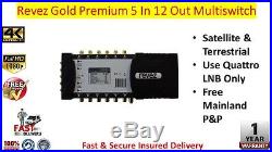 Revez Gold Premium 5 x 12 Satellite & Terrestrial Multiswitch