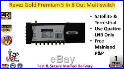 Revez Gold Premium 5 x 8 Satellite & Terrestrial Multiswitch