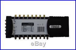 Revez Mains Powered 5x24 Satellite Terrestrial Multiswitch Quattro LNB 5in 24out