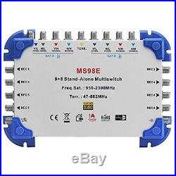 Satellite TV Equipment Tuorbot Multiswitch Min-Max 9-In/8-Out For FTA Receiver