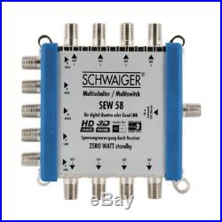 Schwaiger SEW58 531 SEW58 531 5inputs 8outputs satellite multiswitch 4x F jack