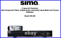 Sima Vs-502 5-input A/v Switcher? Nos? Vs502 Home Theatre Switch Rare 5x1 Av