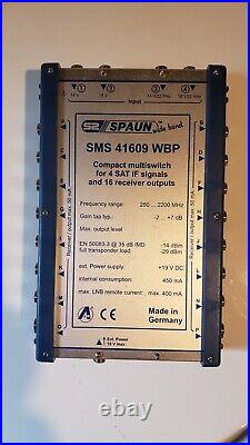 Spaun SMS 41609 WBP, Satellite Multi Switch for 4 SAT IF / 16 Receiver Outputs
