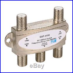 Switch 4X1 DiSEqC Satellite Dish FTA Receiver 4x1 Multi LNB LNBF F Plug BI129