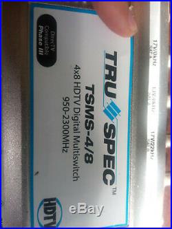 TRU-SPEC 4x8 HDTV Digital Multiswitch 950-2300MHz satellite cable splitter
