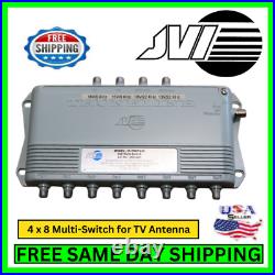 TV Antenna Digital Multi Switch For Satellite 4-In 8-Out UHF/VHF/FM DIRECTV Kit