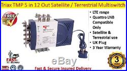 Triax TMP LTE 5 in 12 Out Satellite & Terrestrial Multiswitch Use Quattro LNB