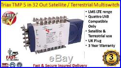 Triax TMP LTE 5 in 32 Out Satellite & Terrestrial Multiswitch Use Quattro LNB