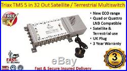 Triax TMS 5 in 32 Out Satellite & Terrestrial Multiswitch Quad Or Quattro LNB