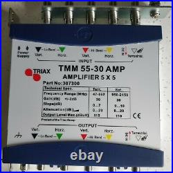 Triaxttm 55-30 Lte Amplifier 5×5 307300 With Earth Bar Satellite Multi Switch