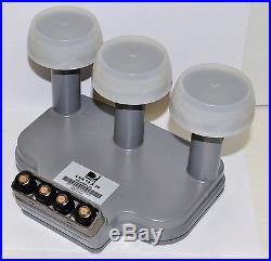 Triple LNB for 18X20 Directv Dish built in 4 room multi-switch Satellite Output