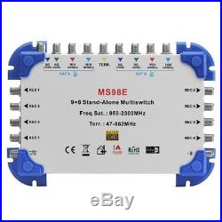 Tuorbot 9 x 8 Satellite Multiswitch Min-Max 9-In/8-Out for FTA Receiver